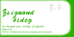 zsigmond hideg business card